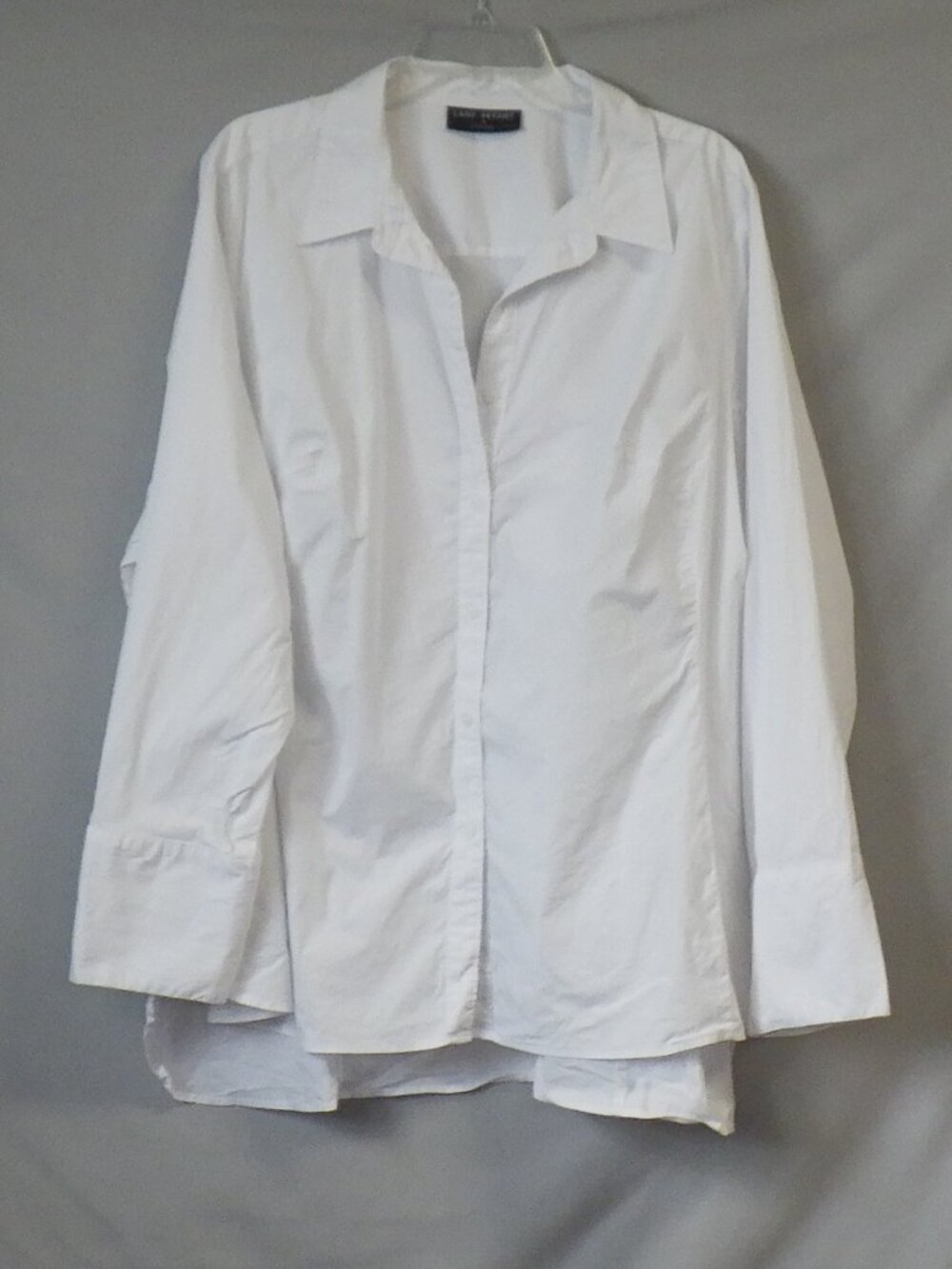 Lane Bryant Classic White Long Sleeve Button Down Shirt